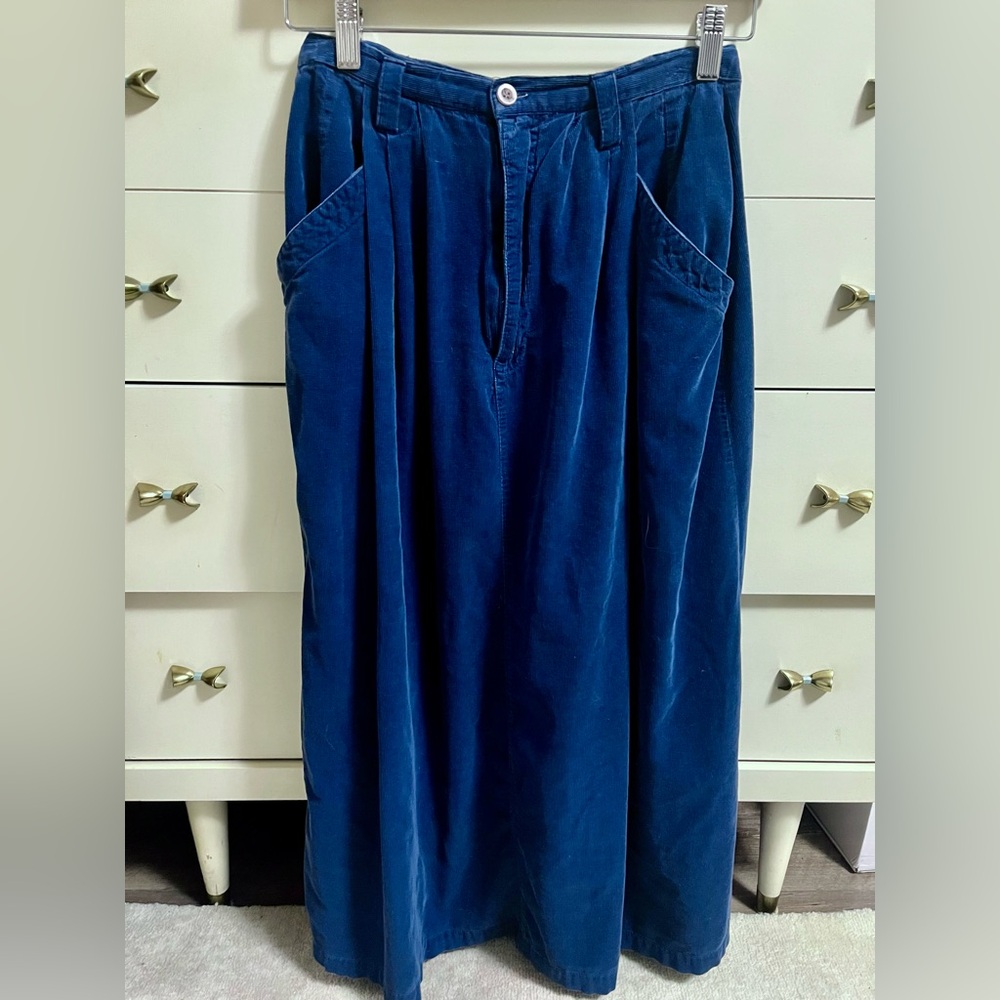 VTG Blue Corduroy Women's Skirt XS